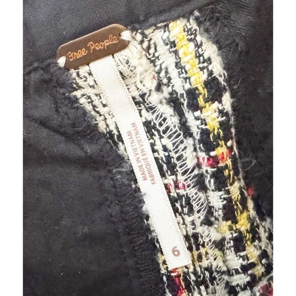 FREE PEOPLE Good Vibes Mid Rise Straight Leg Plaid Pants Sz 6 - Picture 7 of 8